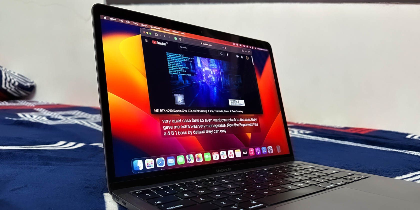Live Captions feature on a MacBook