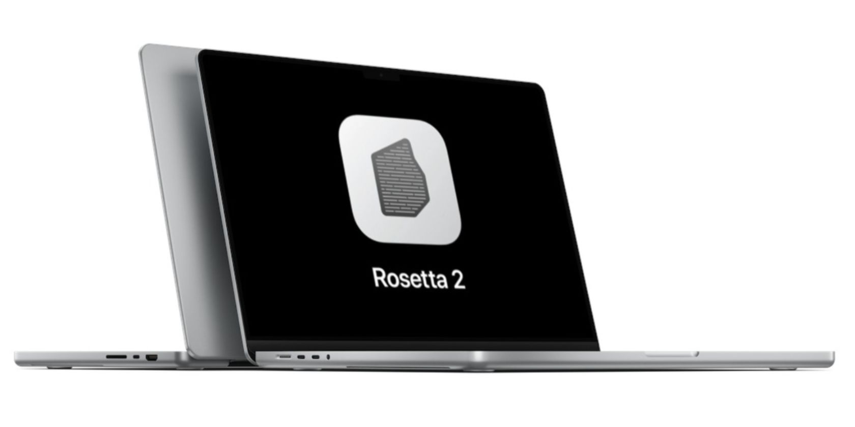 MacBook Pro with Rosetta 2 icon on screen