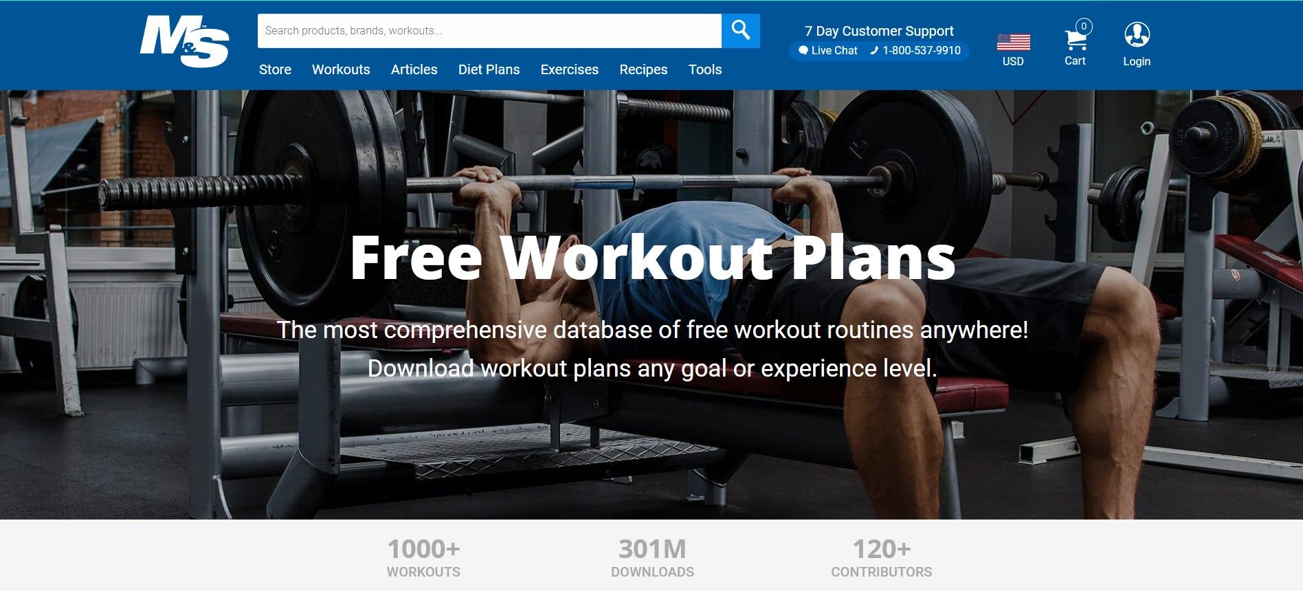  Screenshot of Muscle & Strength website