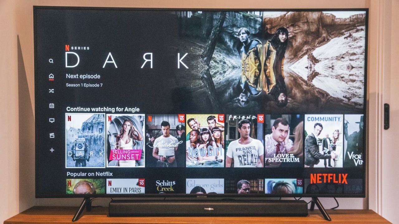 Aplicativo Netflix aberto na Smart TV