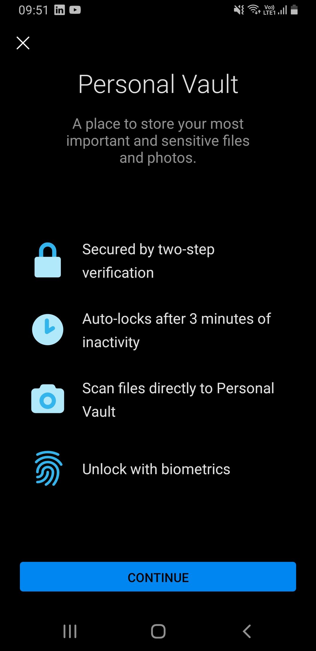 OneDrive personal vault on Android