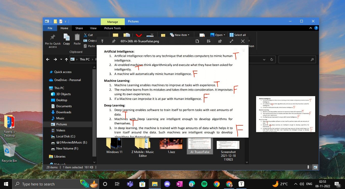 QuickLook Preview of Text File Showing on Laptop Screen