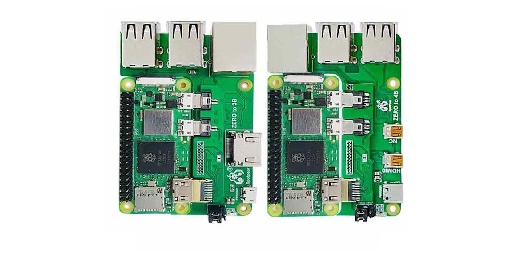 Raspberry Pi zero-to-4b adapter by Spotpear