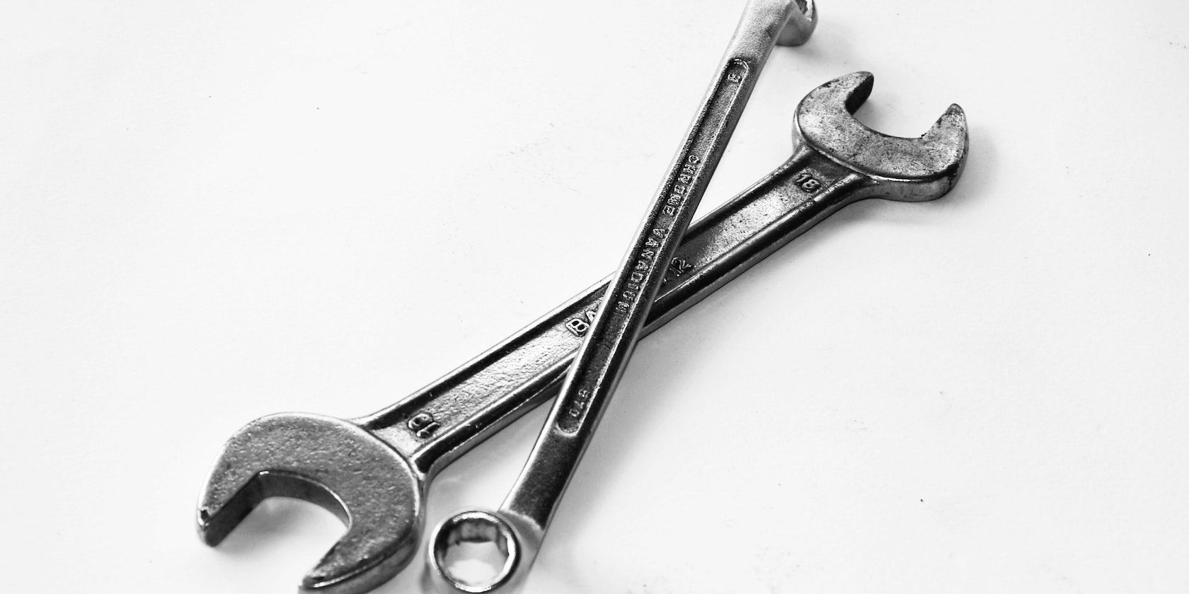 Repair tools on a white background