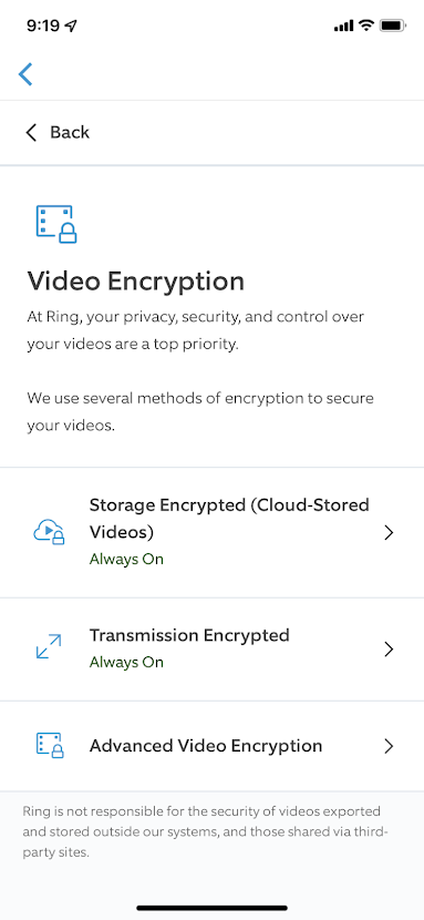 Choose advanced video encryption