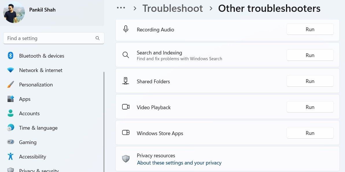 Run the windows store apps troubleshooter
