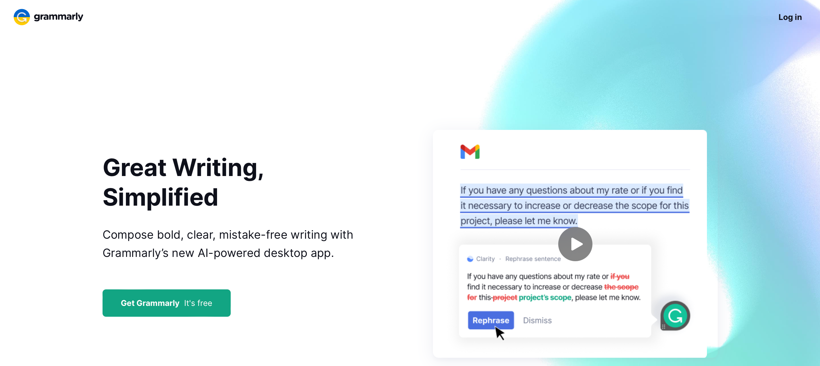برنامه افزودنی Grammarly برای سافاری در صفحه اصلی وب سایت مک