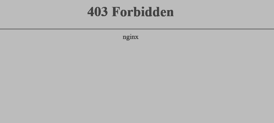 Screenshot of a 403 Forbidden error