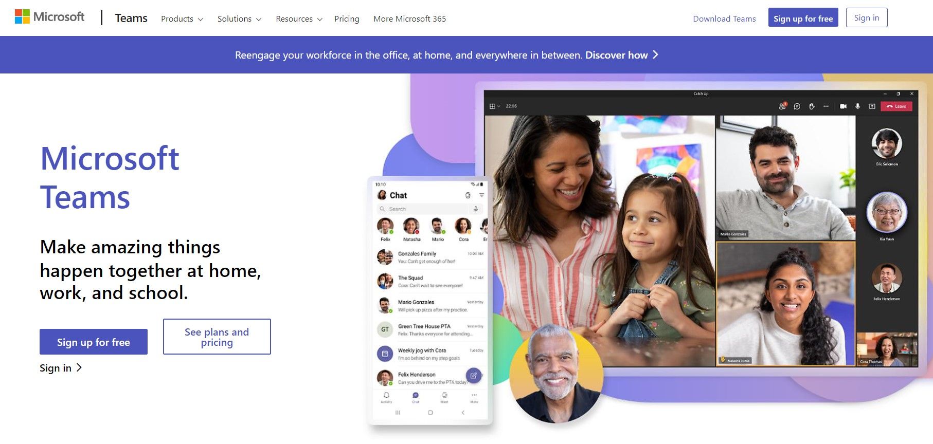Screenshot of microsoft teams for maintaining long-distance friendships