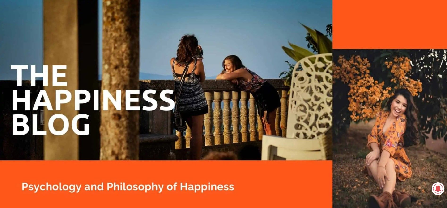 Screenshot of the happiness blog