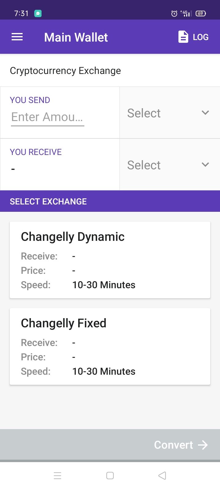 screenshot of enjin wallet exchangescreenshot
