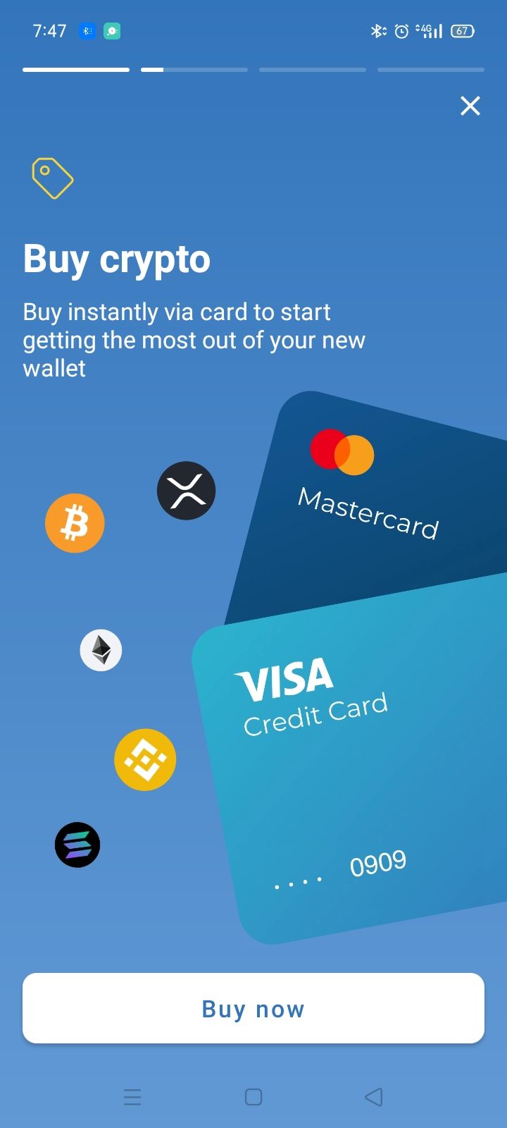 screenshot of trust wallet welcome page
