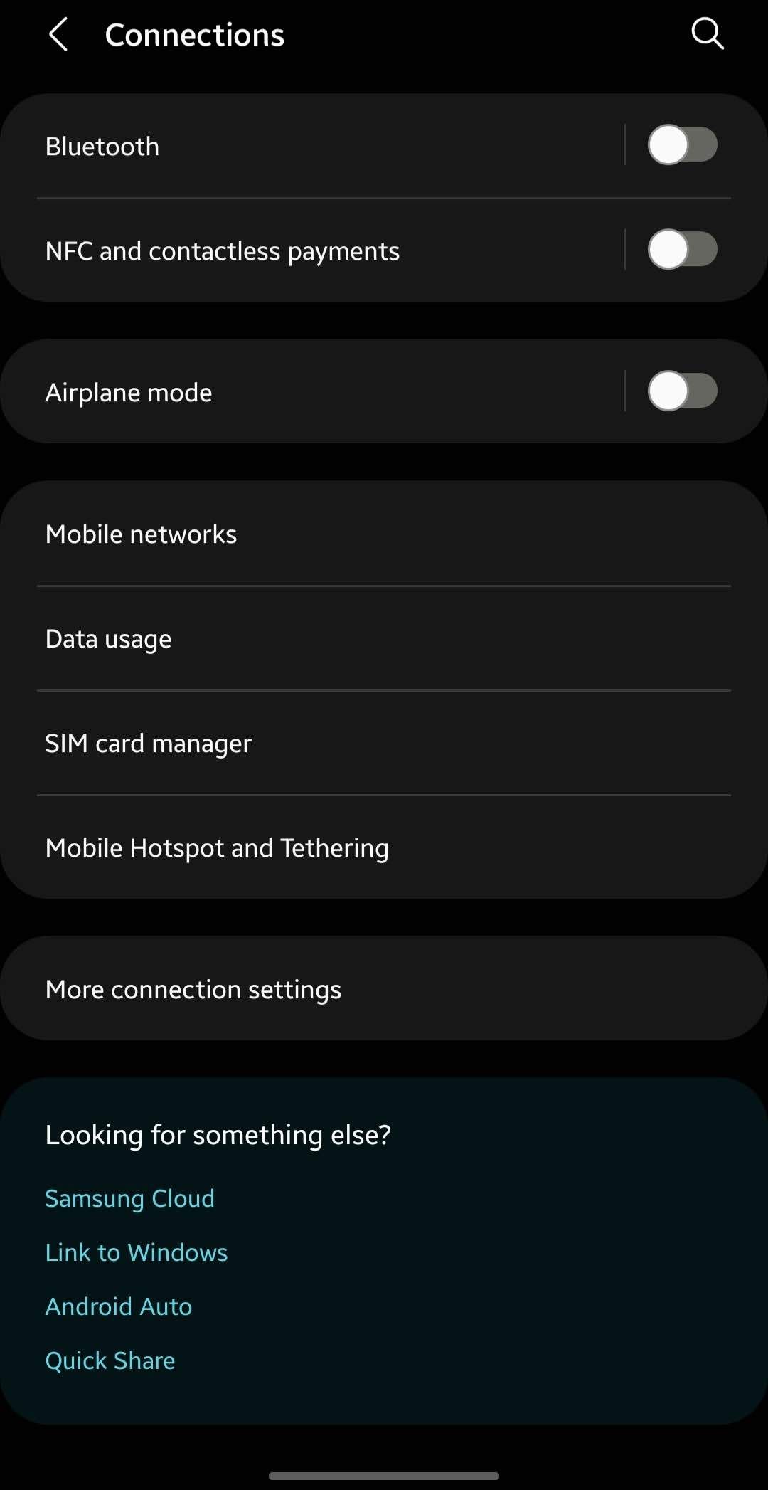 connections screenshot tap on Data Usage