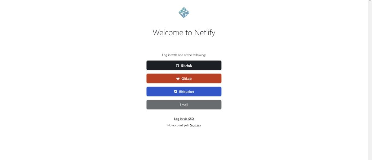 Welcome to Netlify page in browser