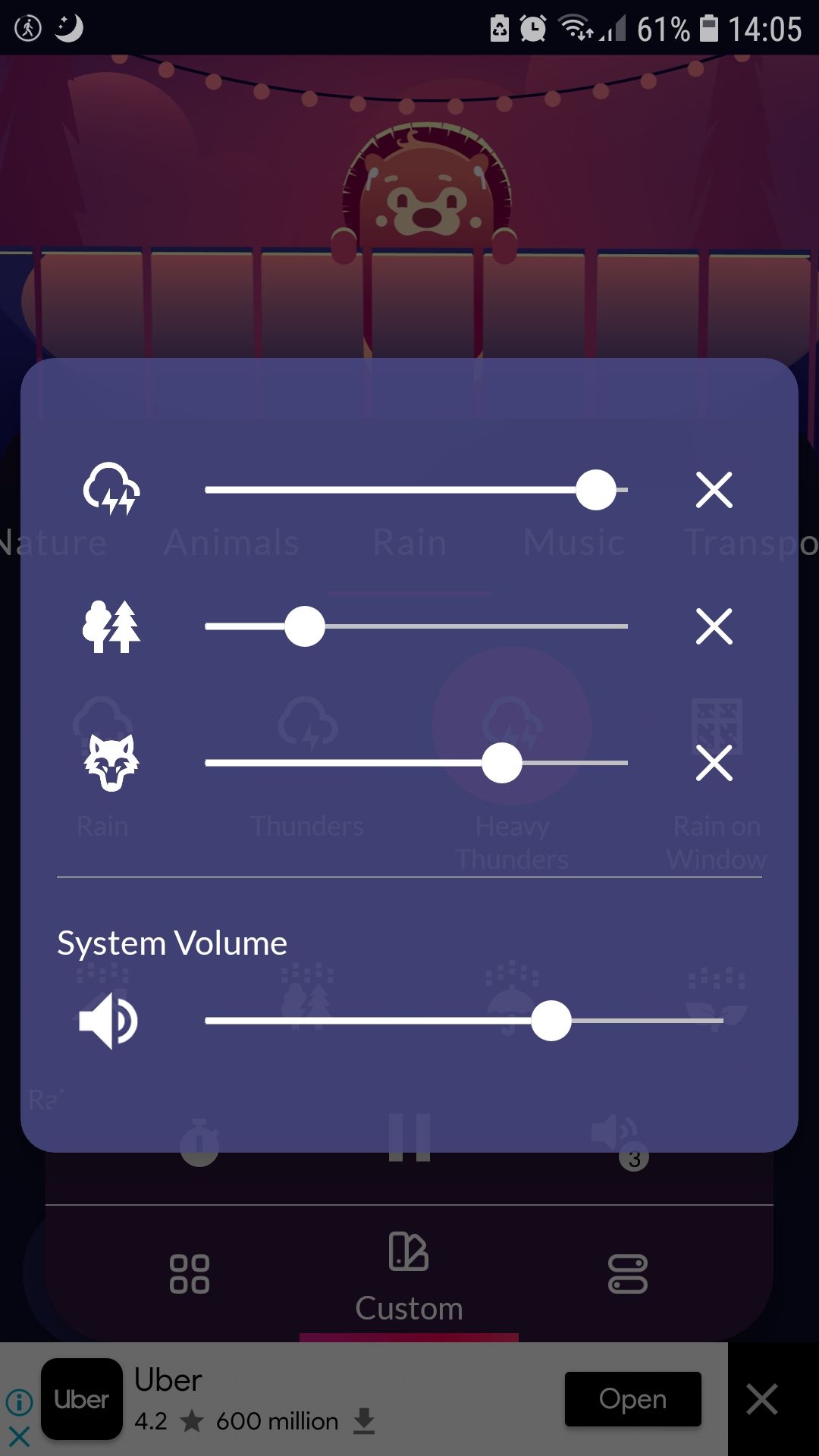 Sleep Sounds خواب آرامش بخش برای تلفن های موبایل برنامه سفارشی