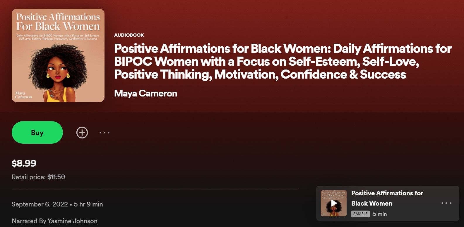 Spotify Audiobook Positive Affirmations