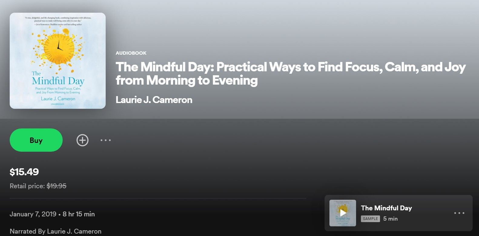 Livre audio Spotify The Mindful Day