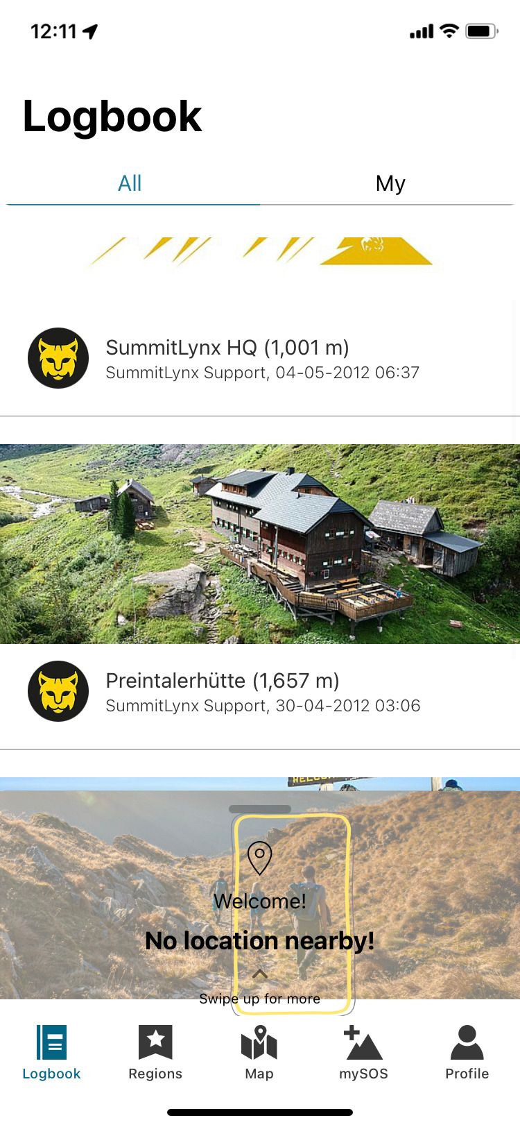 SummitLynx app Logbook