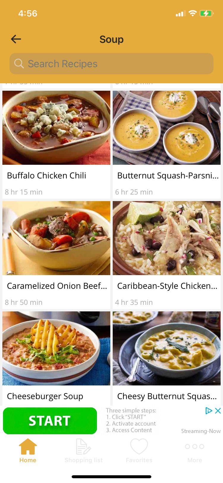 Tasty Slow Cooker Recipes app soup screen