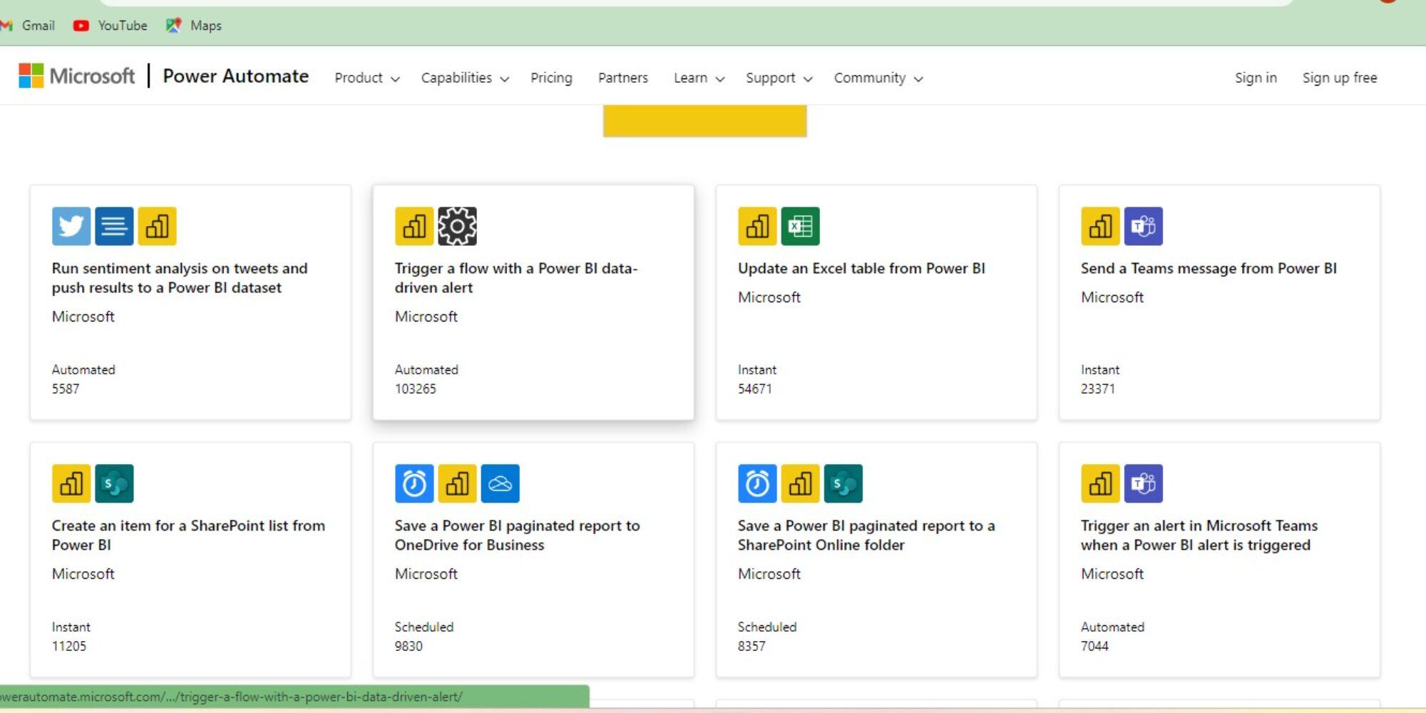 Using Power Automate functions in Power BI