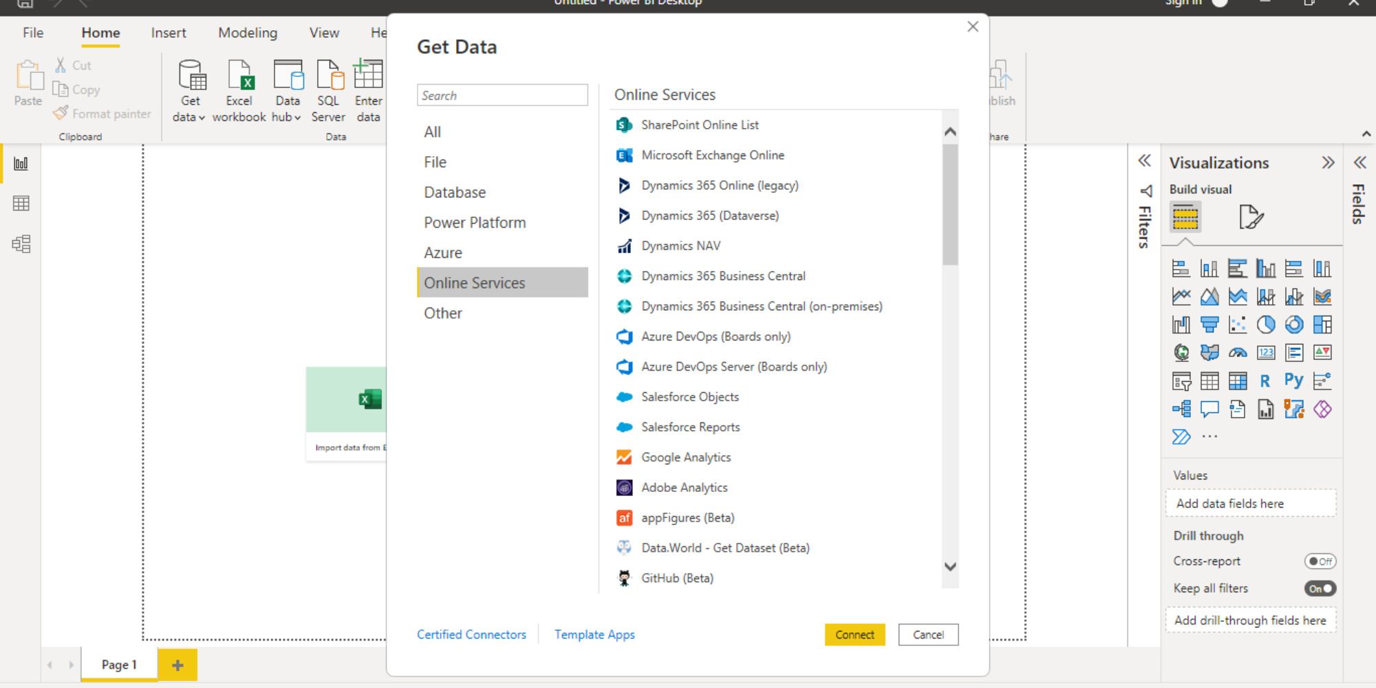 Data connections in Power BI