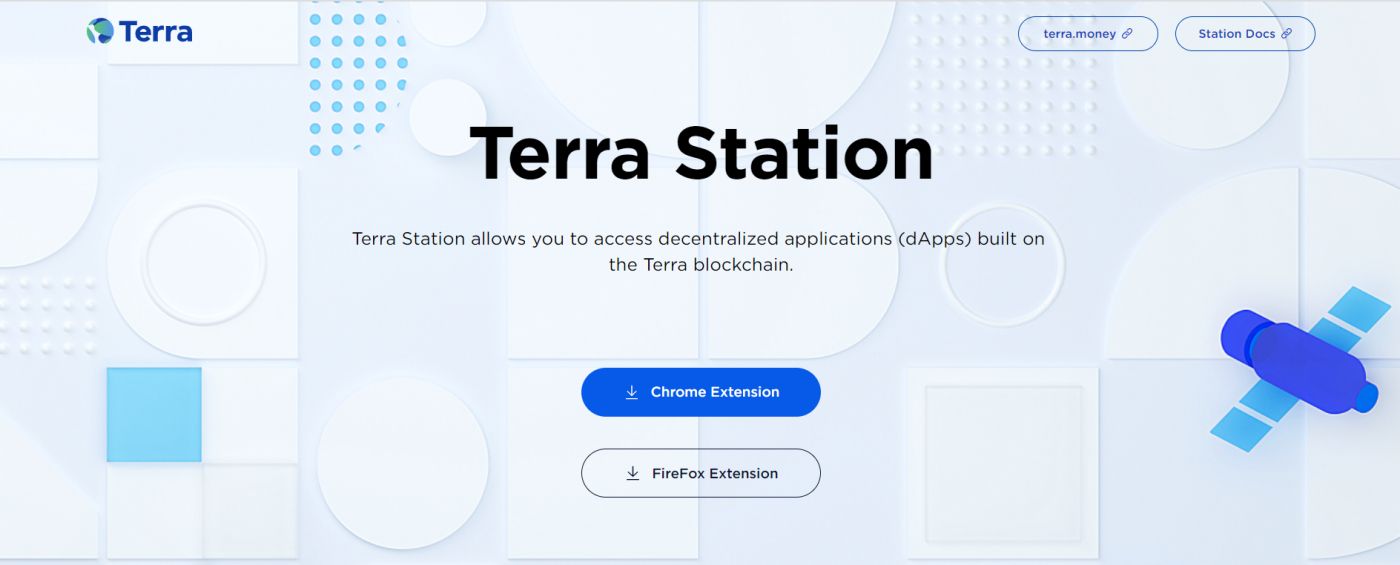 Screenshot of Terra Station website