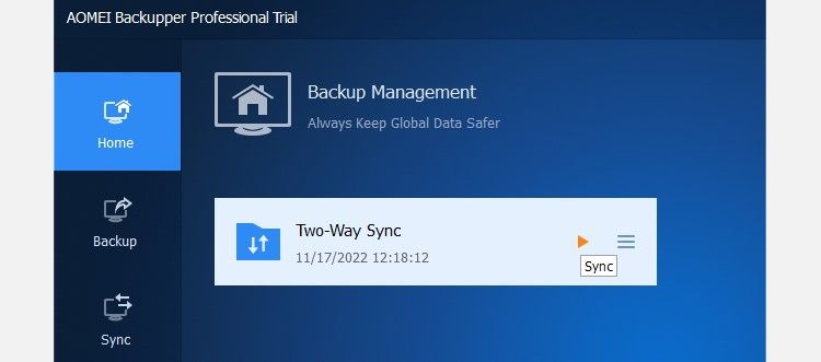 Two Way Sync Manual Operation