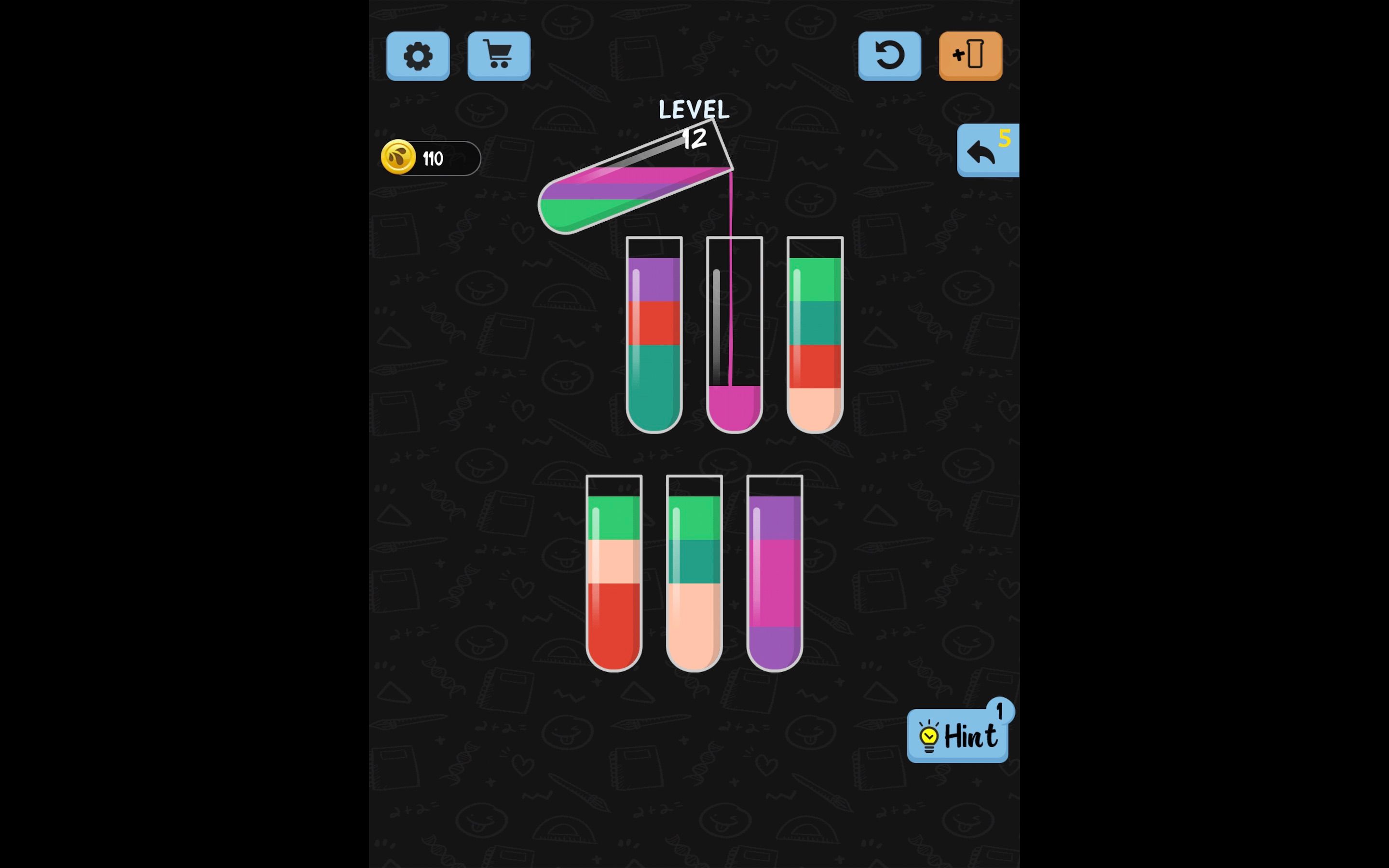 Water Color Sort puzzle game screenshot