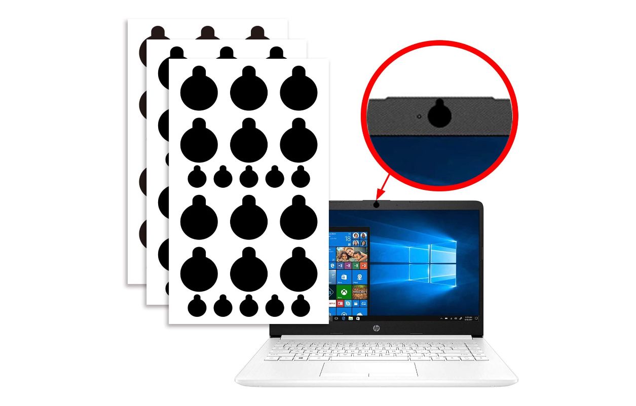 cover your laptop camera with special stickers