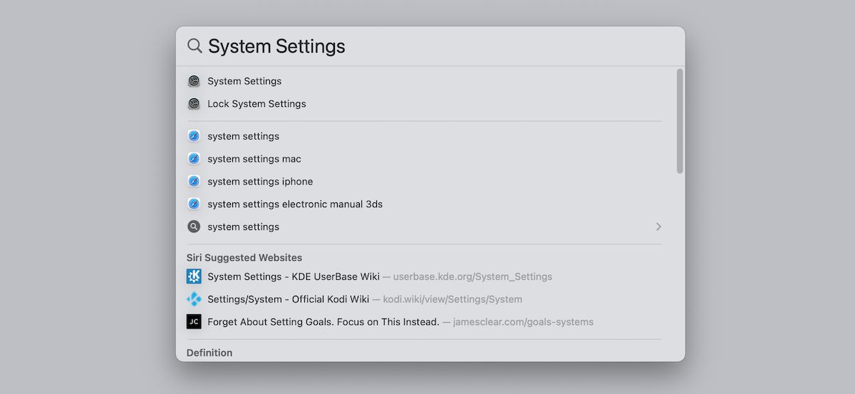 Opening system settings on Mac
