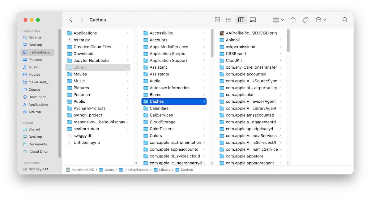 Deleting Caches on Mac