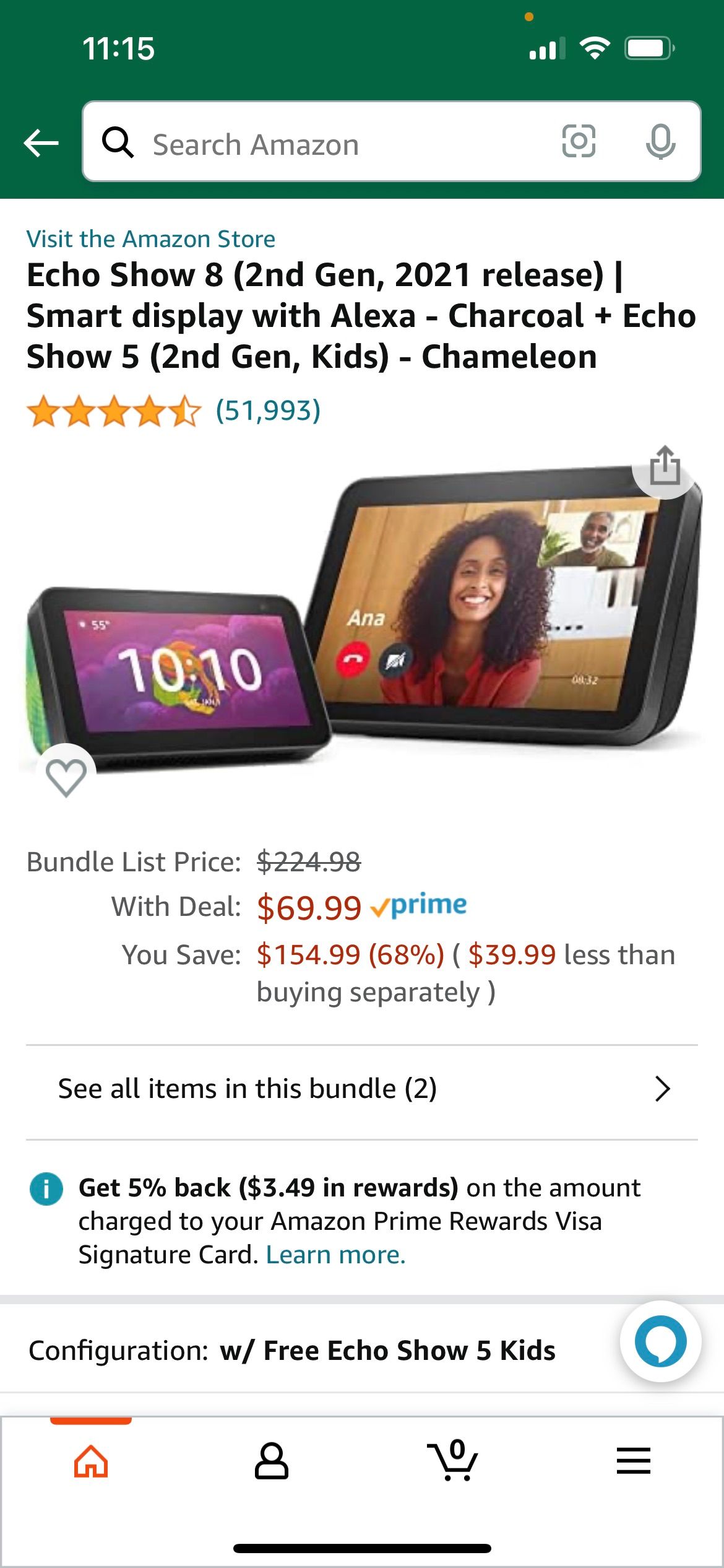 Amazon Shopping on iOS