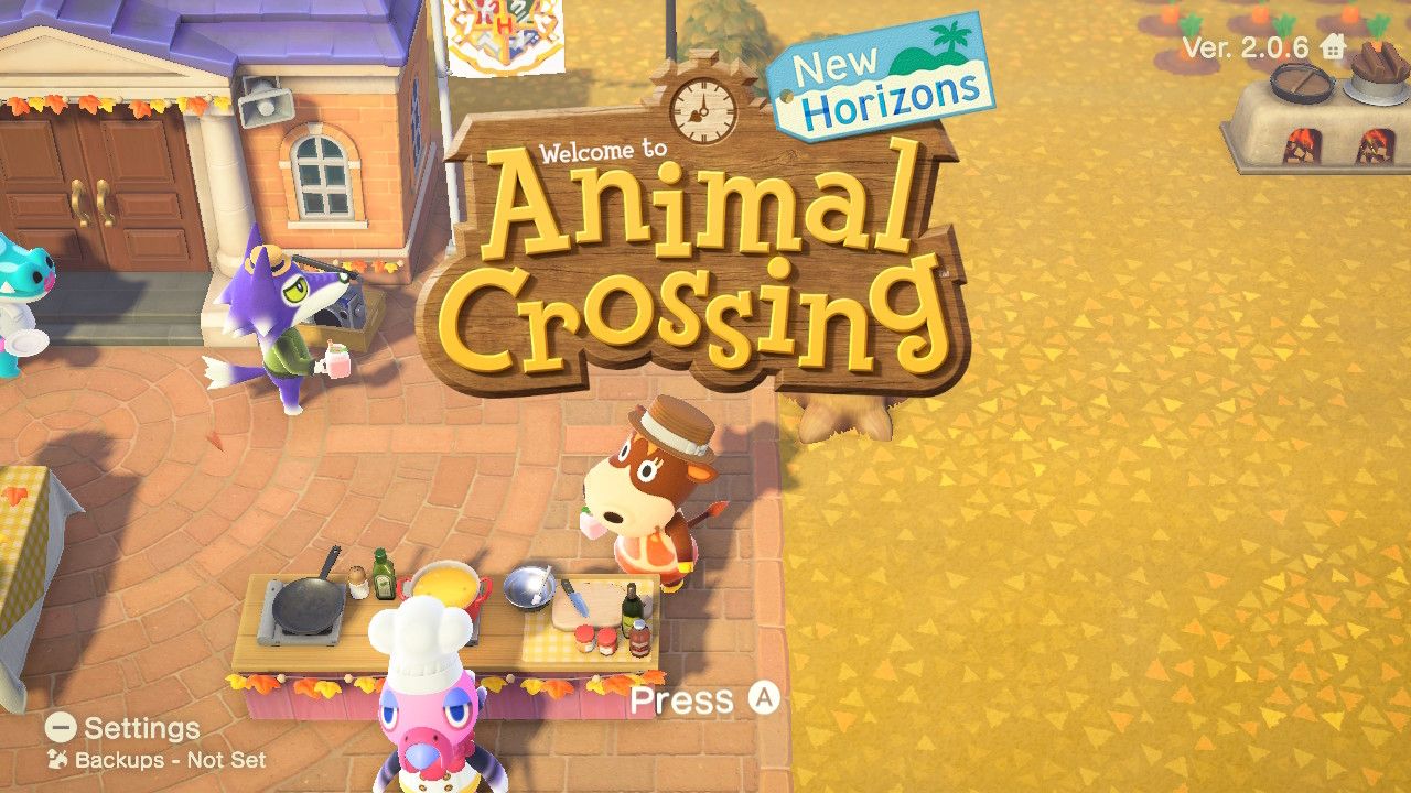 Captura de tela da tela Animal Crossing Load no Nintendo Switch