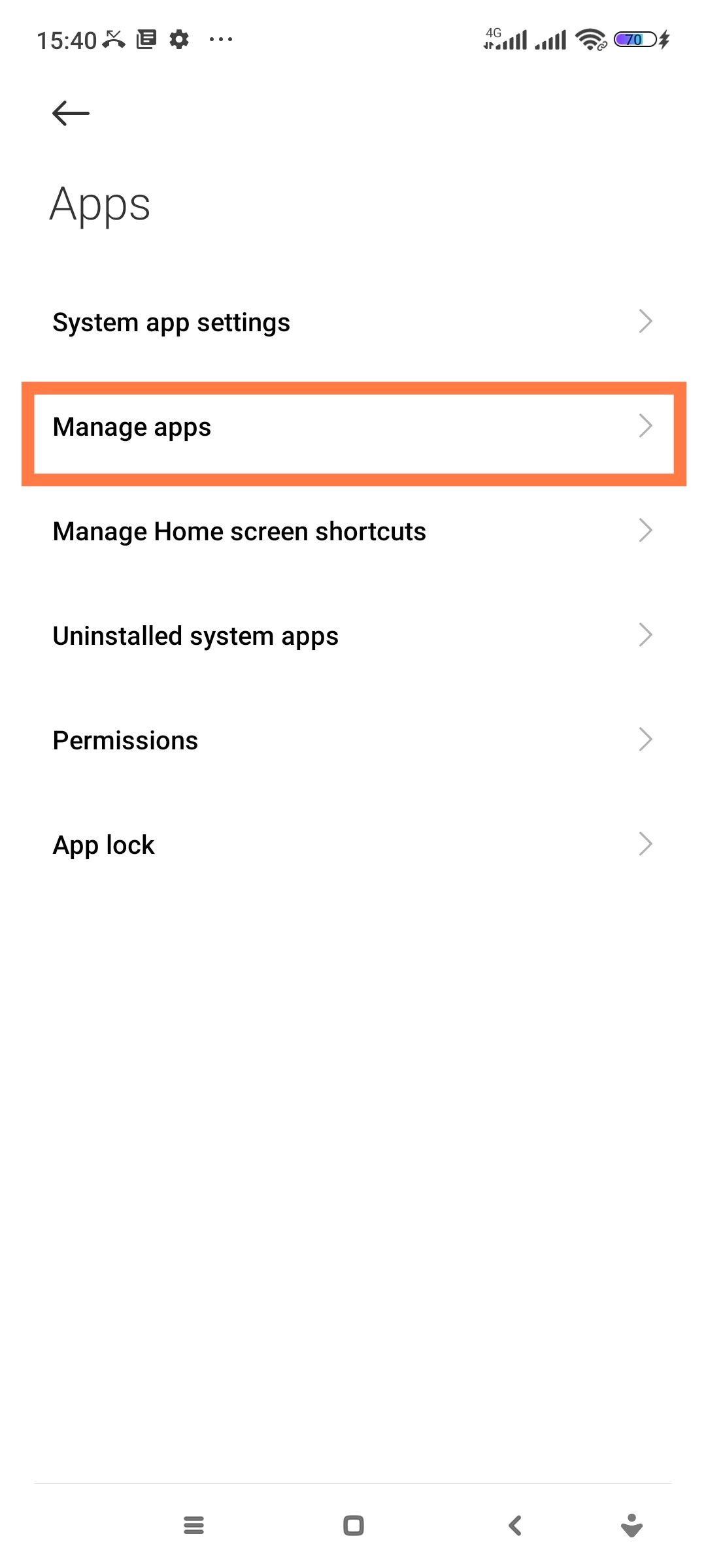 Manage app data and cache on android