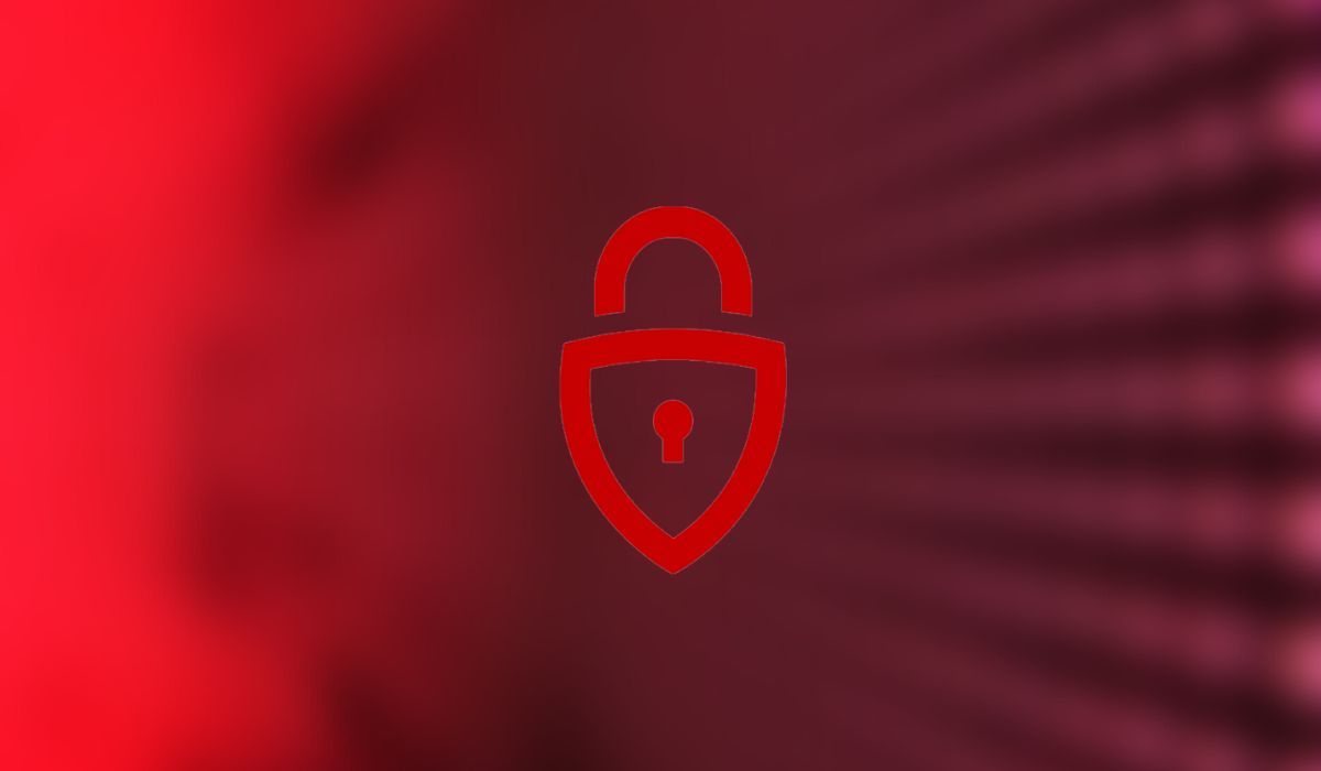 Logo du gestionnaire de mots de passe Avira sur fond rouge flou