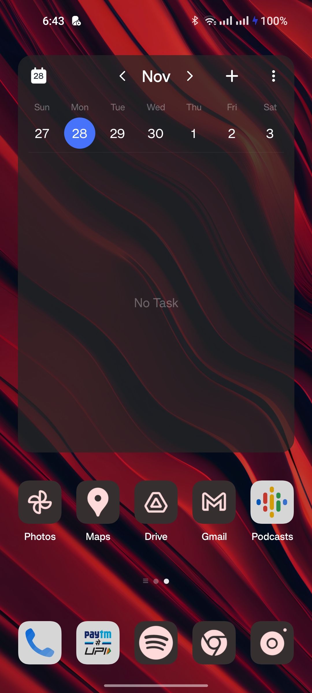 Home screen with a mix of supported and unsupported Material You icons