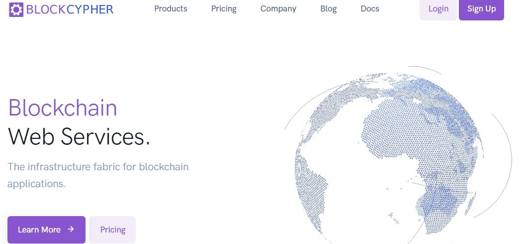 blockcypher homepage