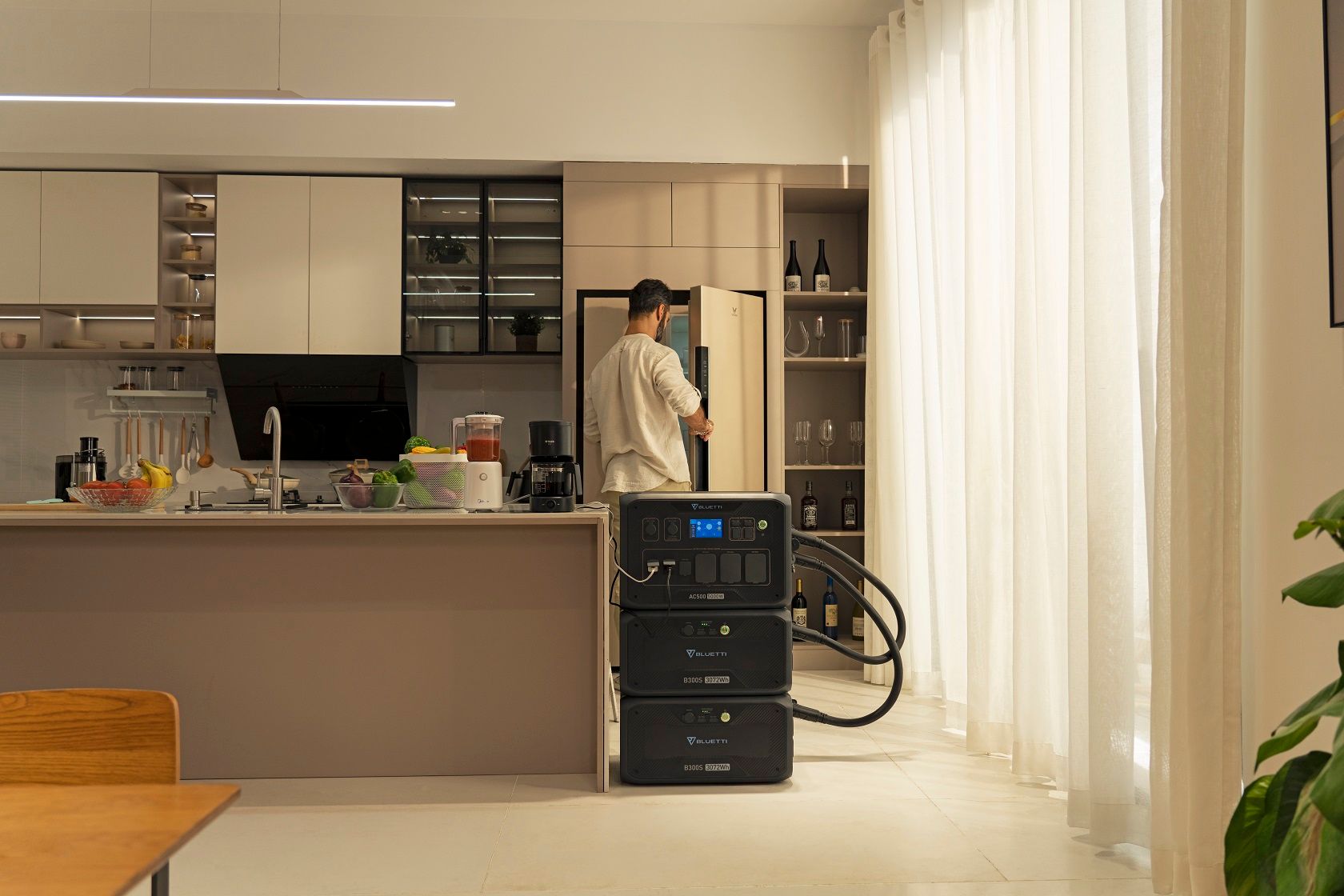 bluetti ac500 power station powering kitchen appliances