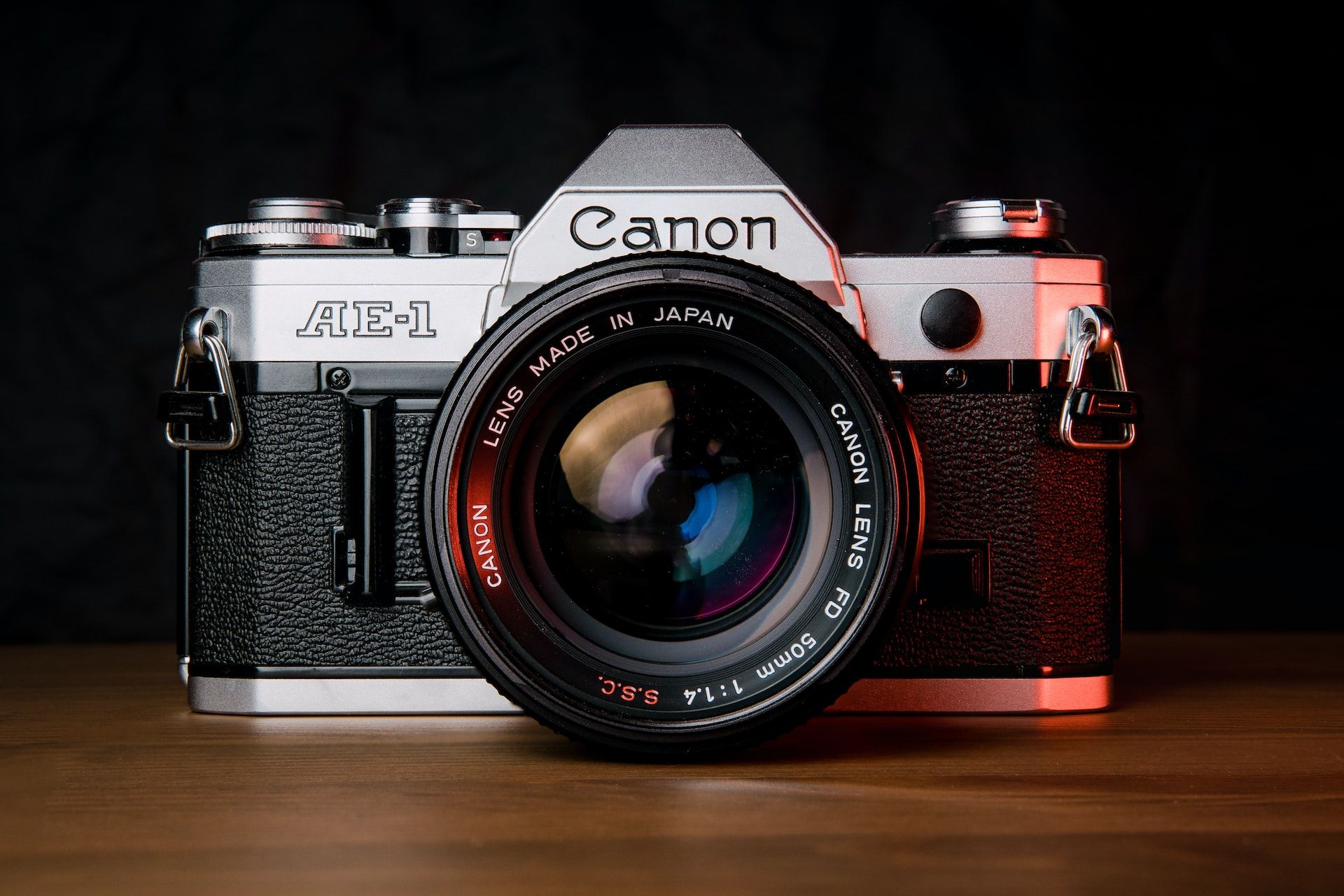 Canon ae 1 cámara de película con lente de 50 mm