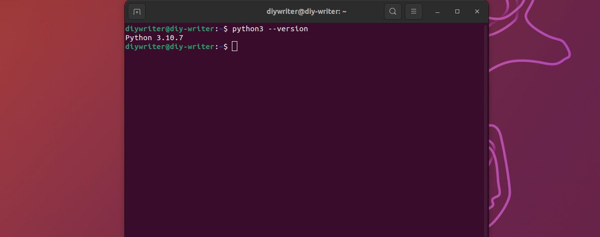vérifier la version de python3 dans le terminal Linux