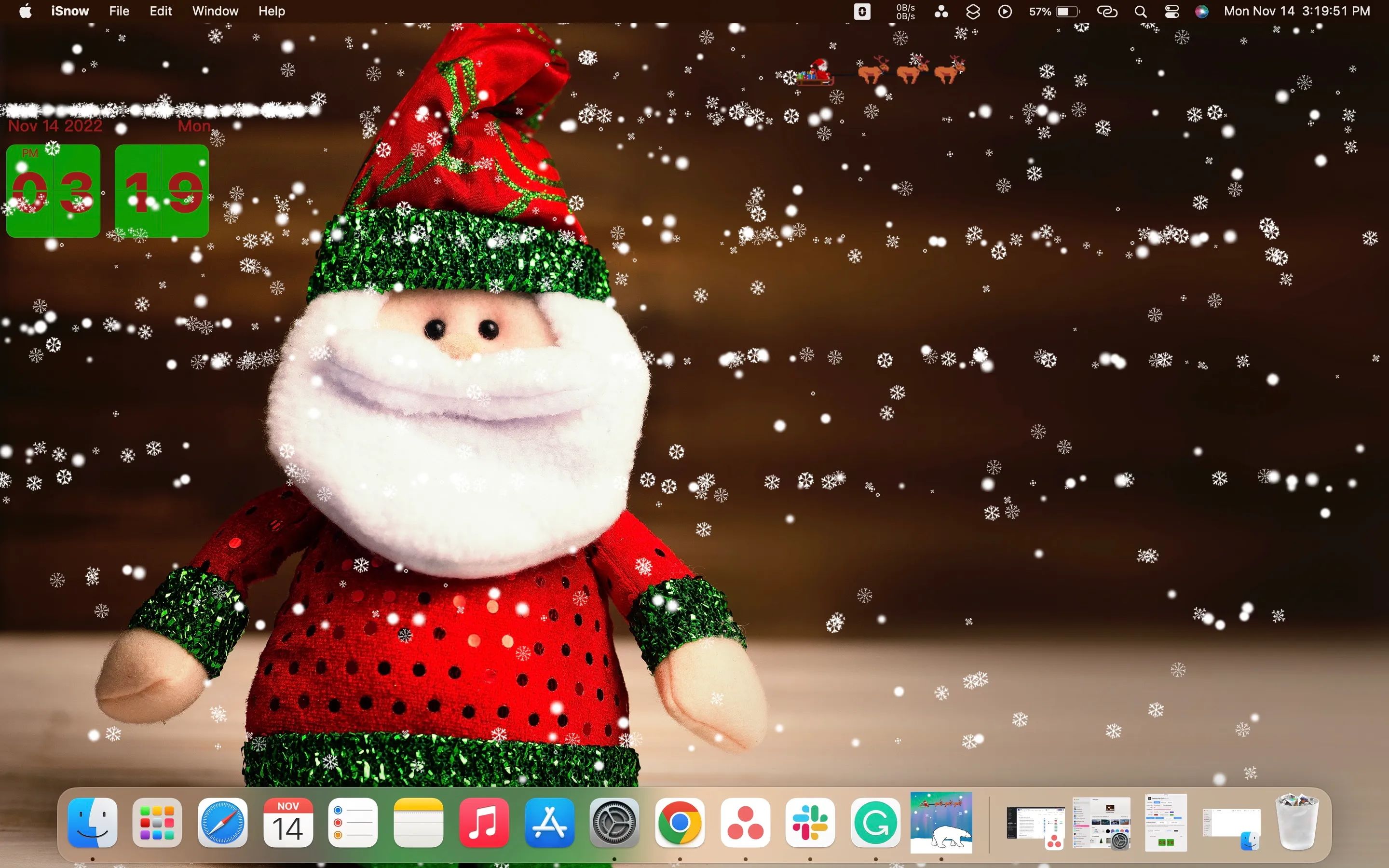 Рождественские обои и iSnow на macOS