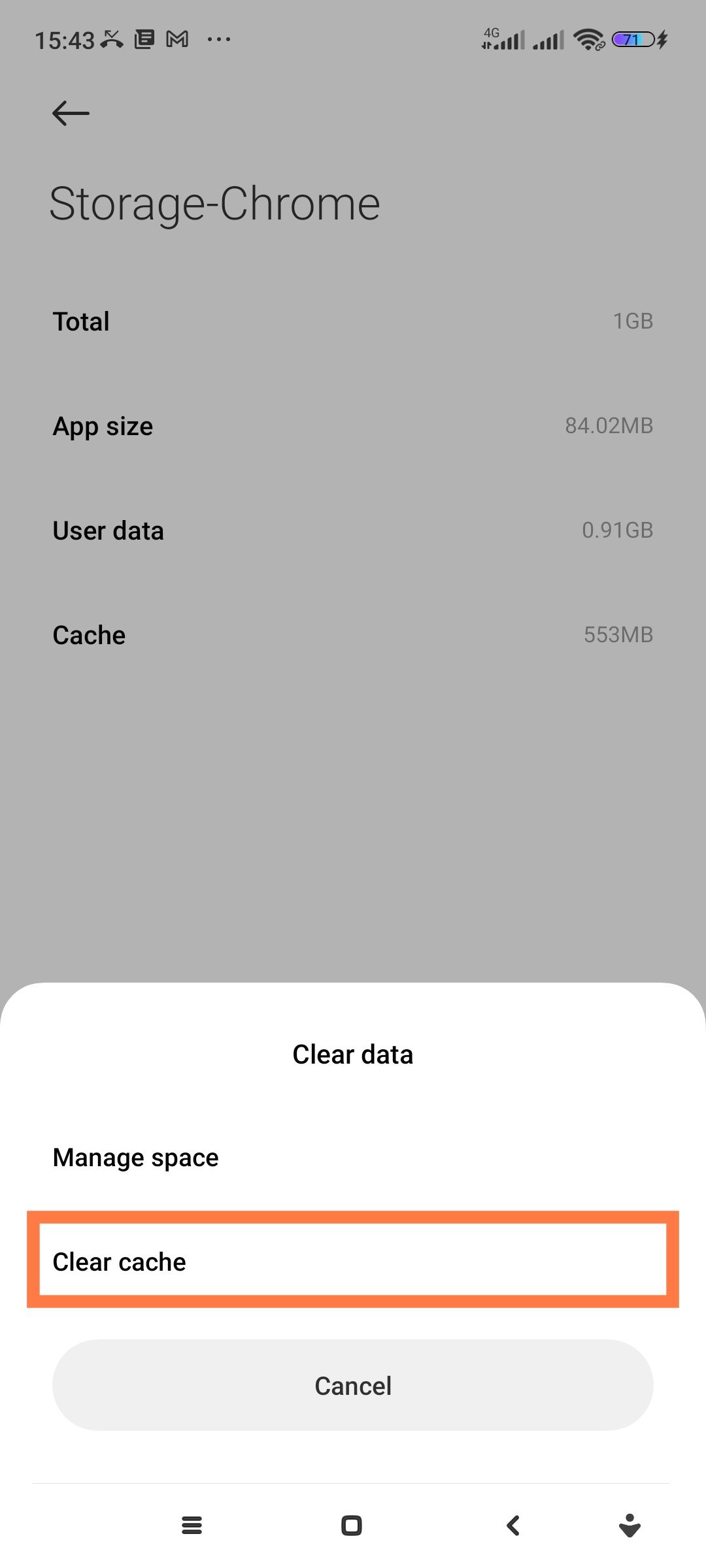 clearing cache on your android device