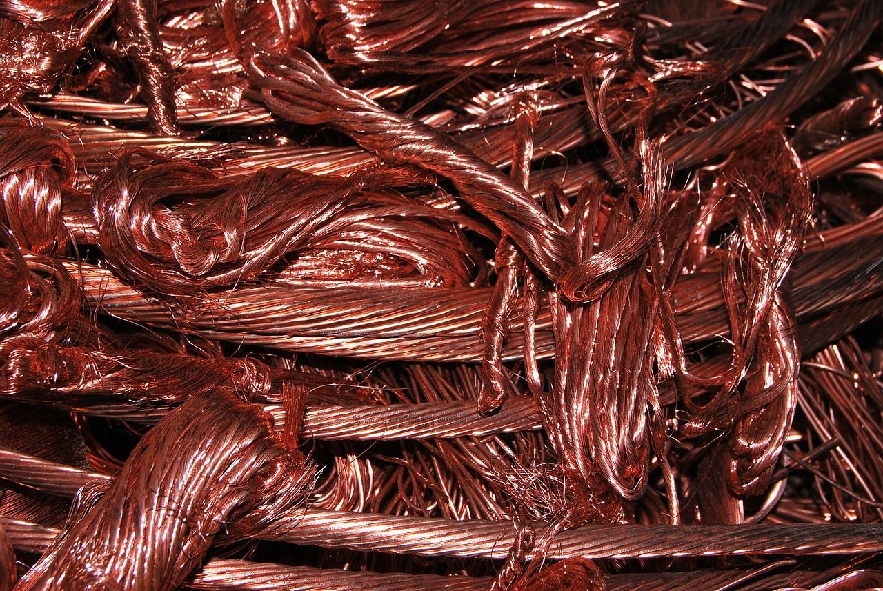 Bunches of copper wires