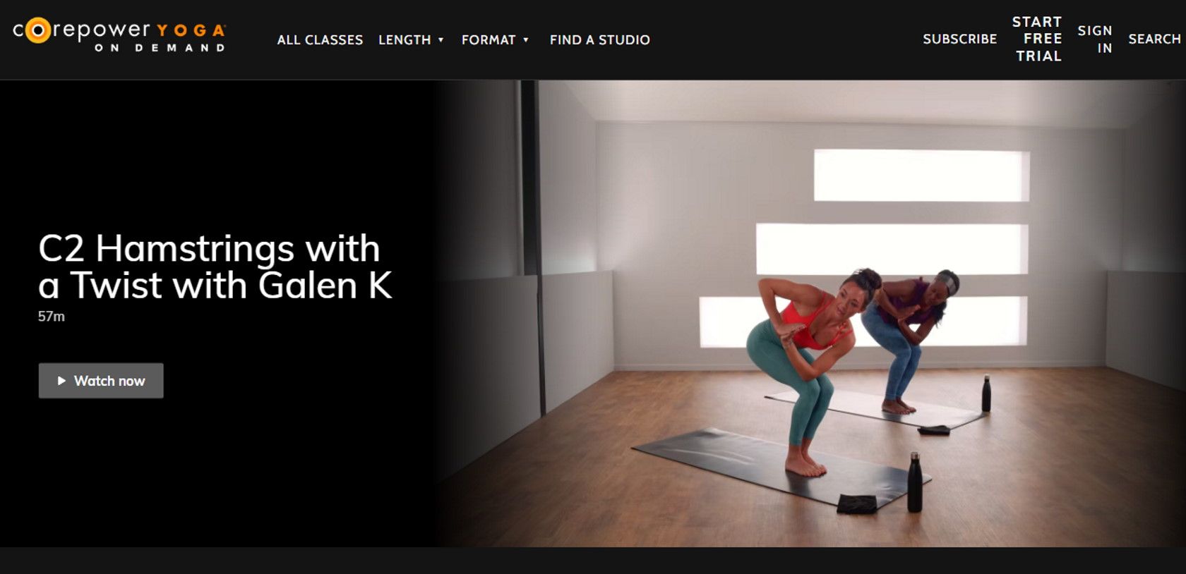 situs web kelas yoga online corepower yoga