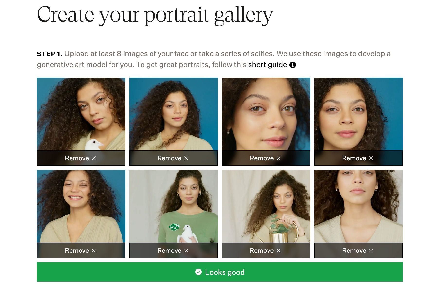8 potret wanita di bawah teks yang berbunyi 