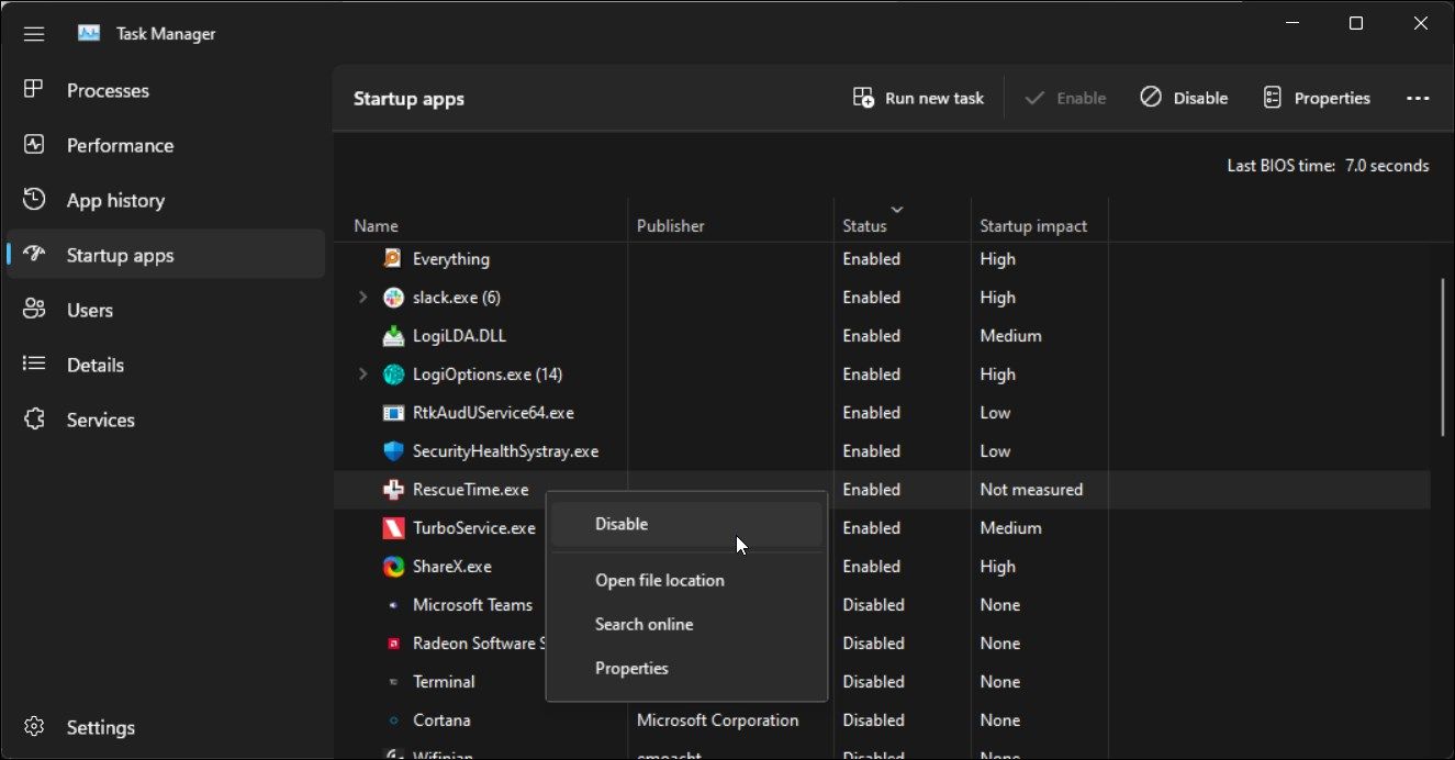 disable startup apps windows 11 new