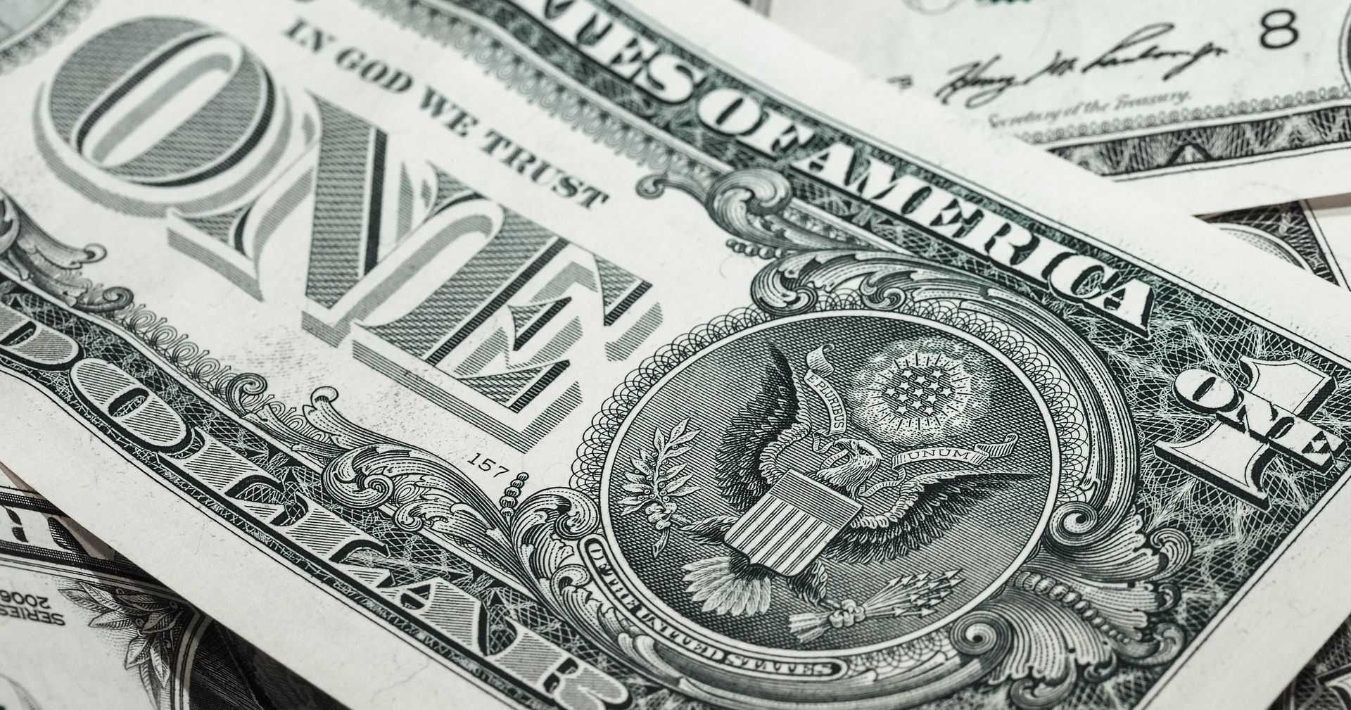 close up shot of us dollar bill