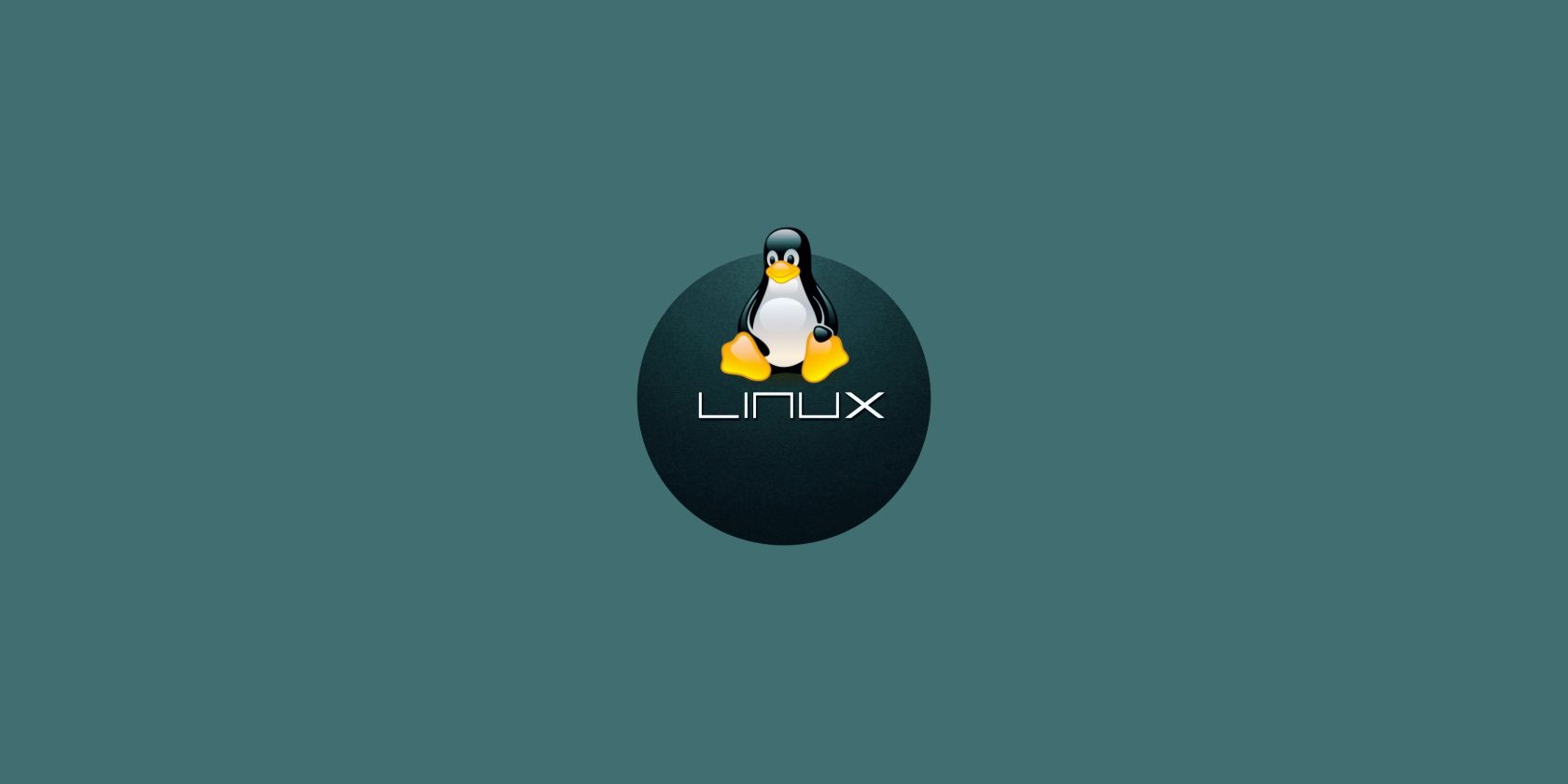 Linux tux logo on a Desktop