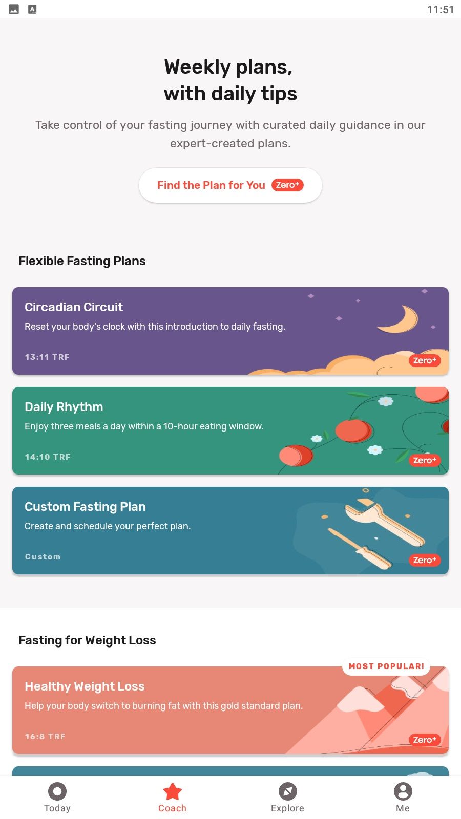 Fasting tips and guides on the Zero app