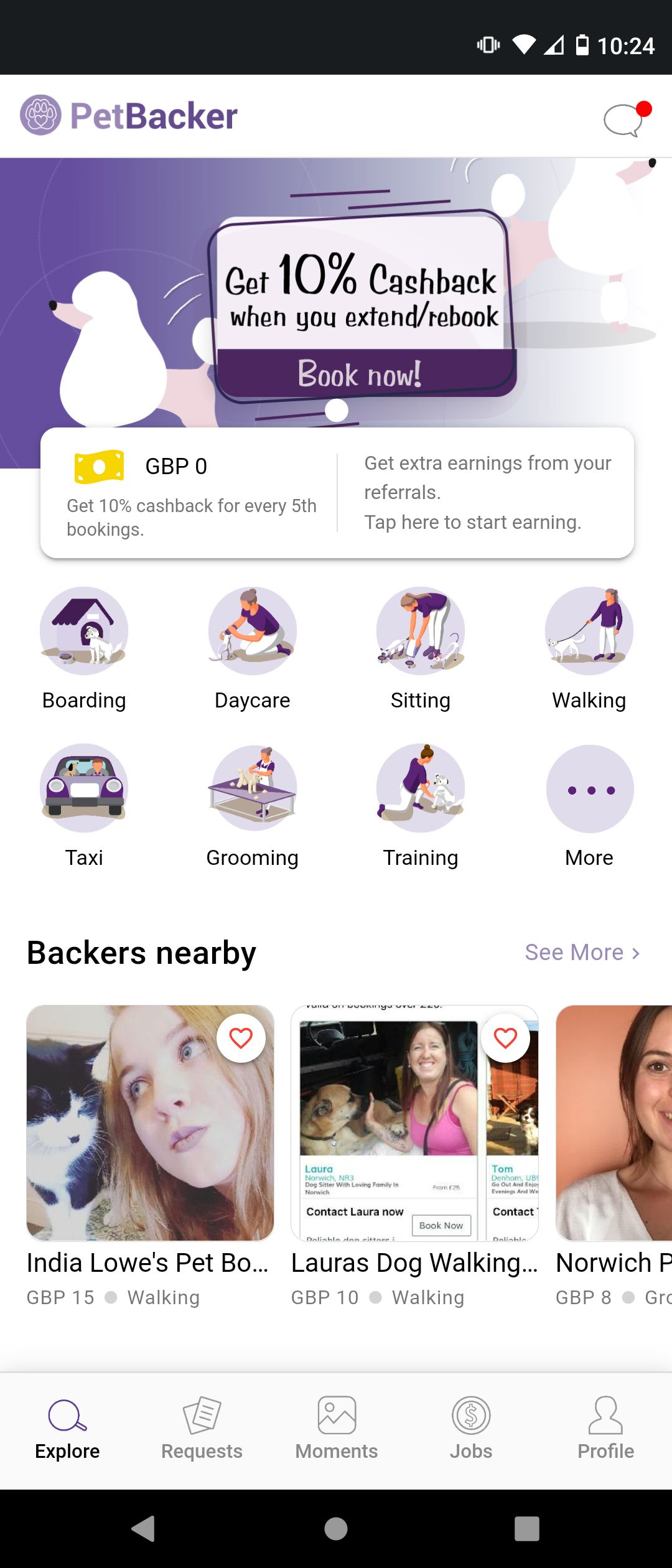 Features to Explore on the PetBacker App